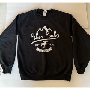 Pikes Peak Colorado men's Black Sweatshirt Small
